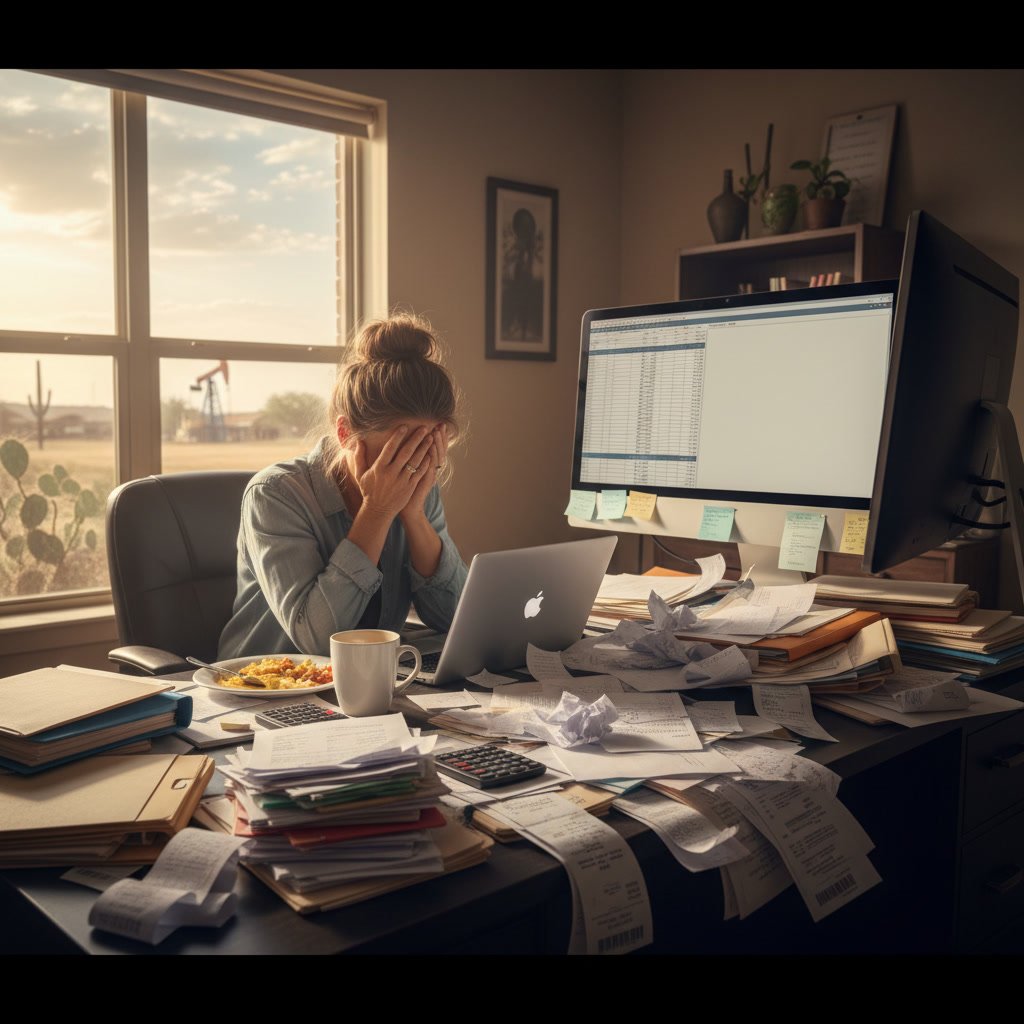 Accountant reviewing financial records to fix accounting errors before tax filing